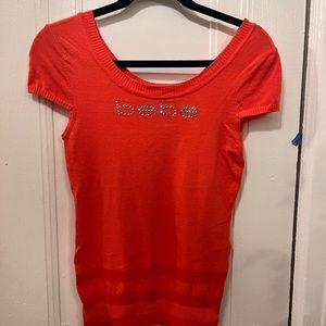 Bebe Swarovski Crystal logo top